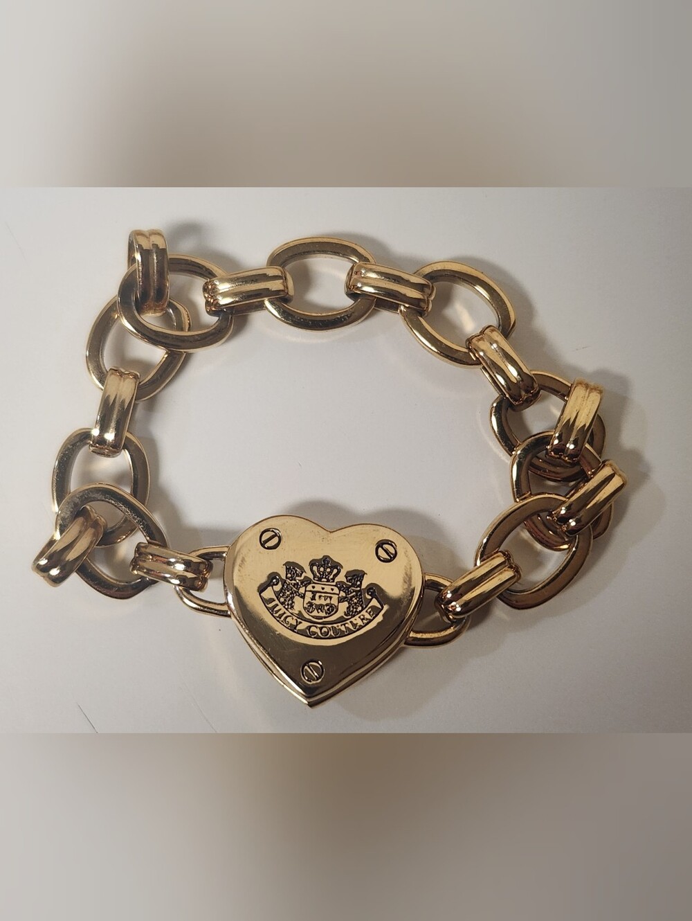 Vintage Y2K Juicy Couture Gold Tone Chain Link Bracelet